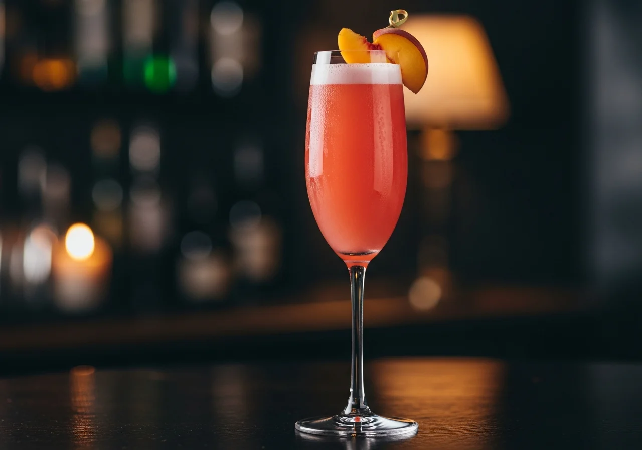 Bellini - Likör cocktail recept