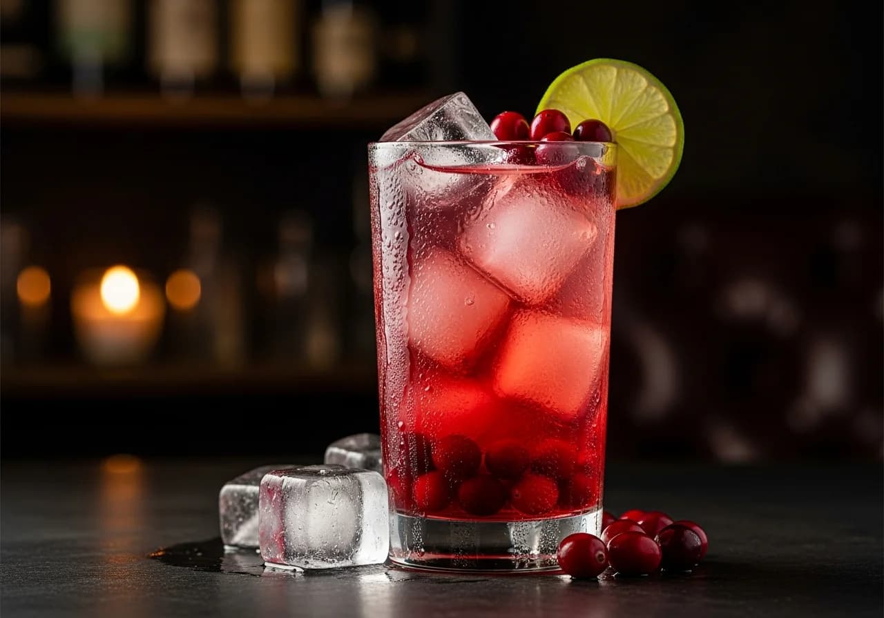 Alkoholfri Tranbär Fizz - Alkoholfritt cocktail recept