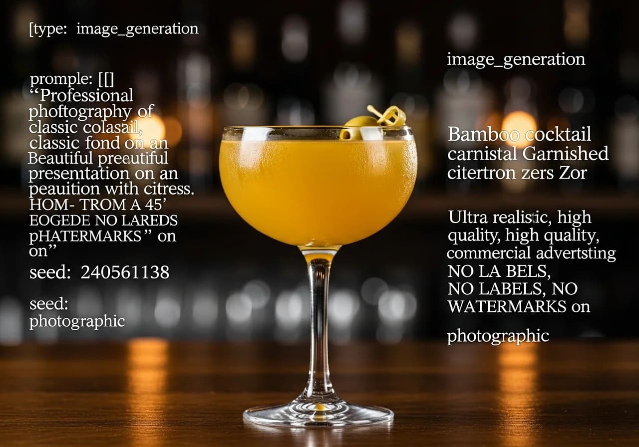 Bamboo Cocktail - Likör cocktail recept