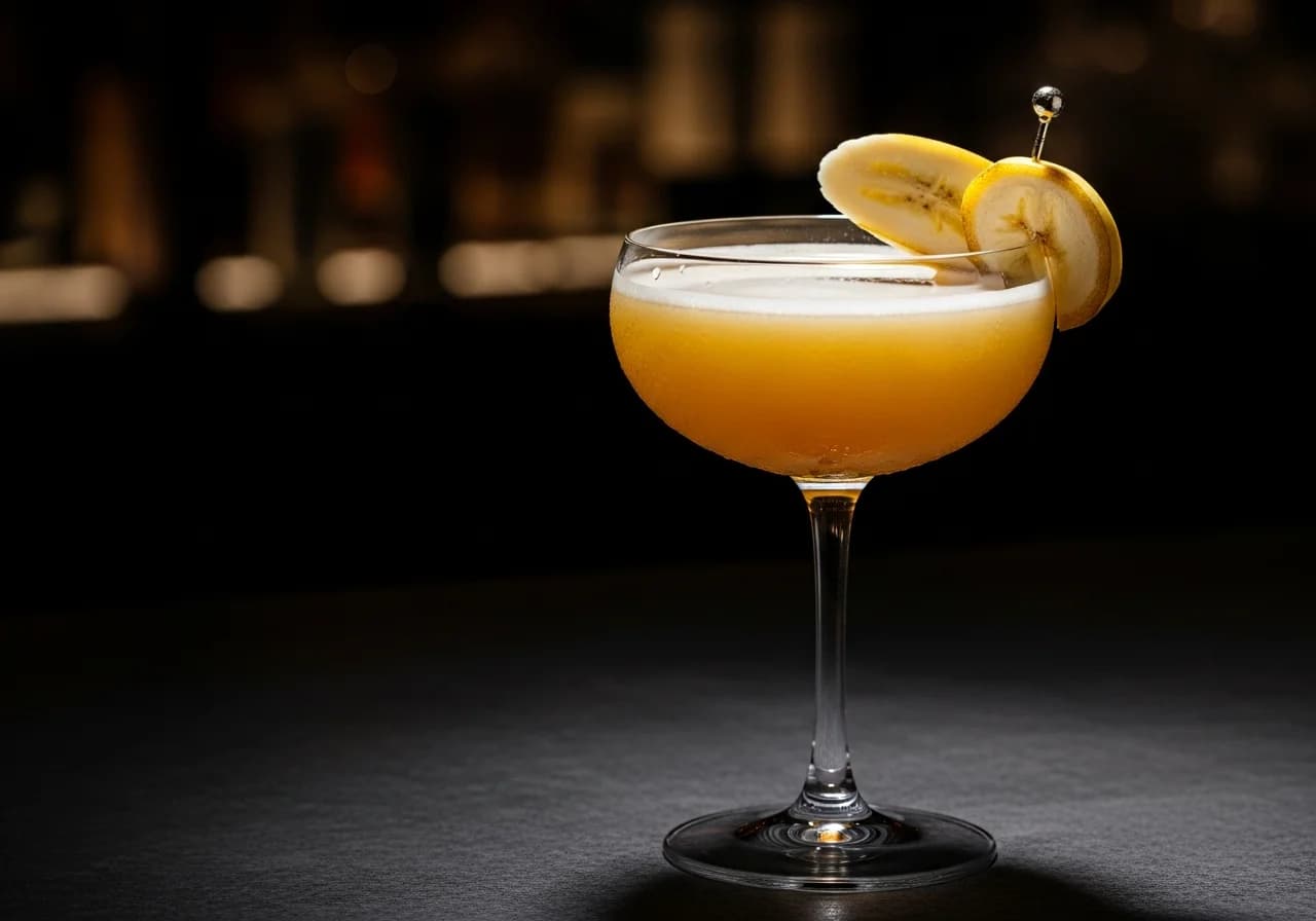 Banana Sour Drink - Likör cocktail recept