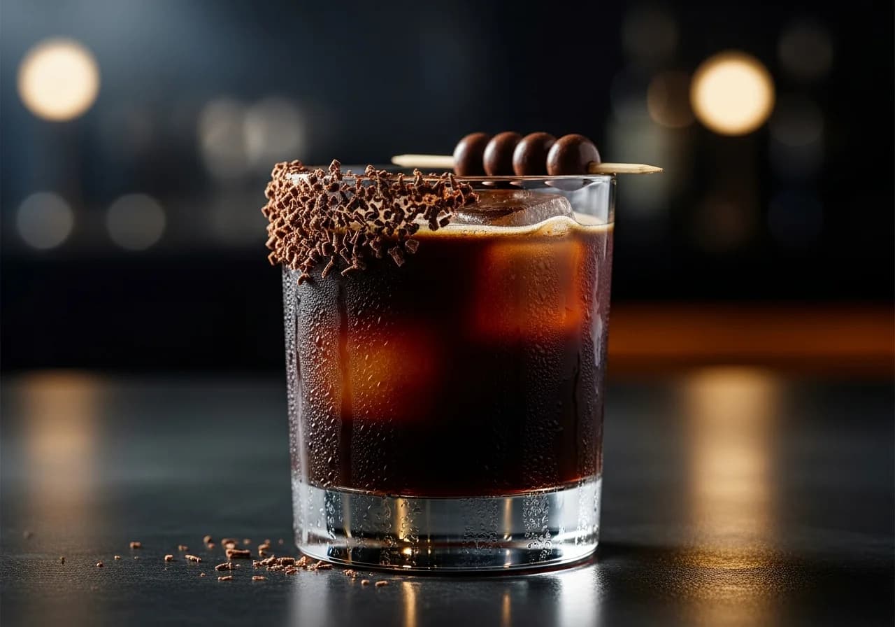 Choklad Black Russian Cocktail - Vodka cocktail recept
