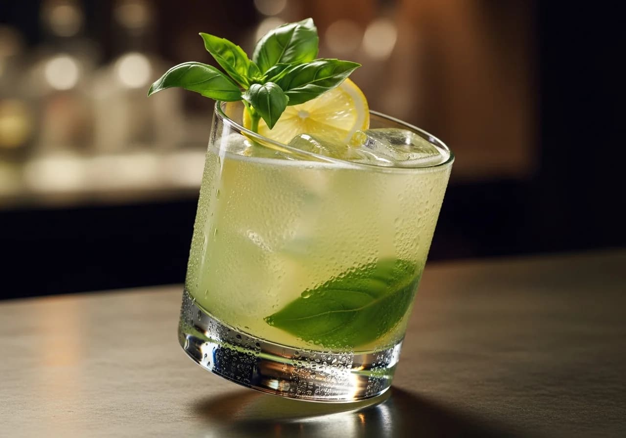 Elder Basil Smash Drink - Vodka cocktail recept