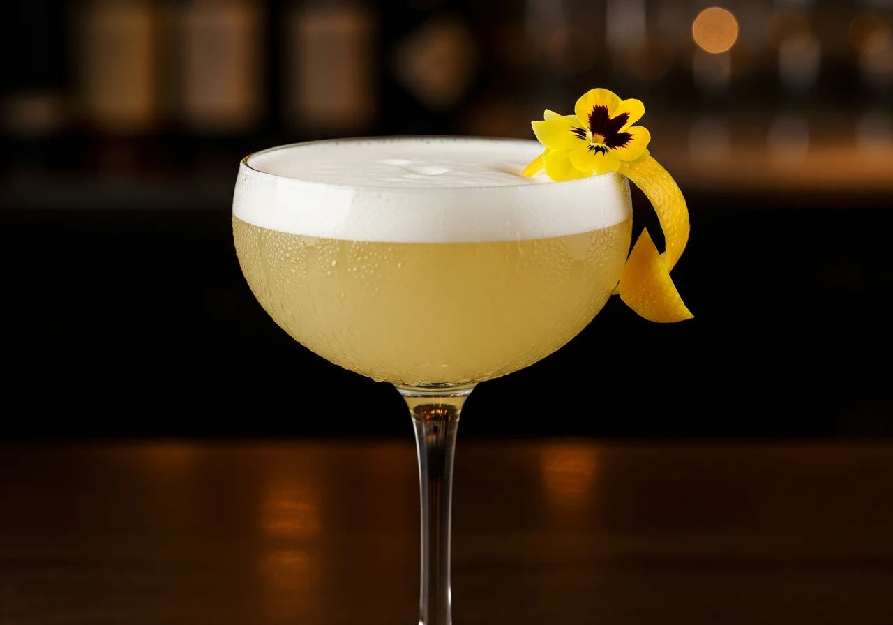 Elderflower Sour Drink - Likör cocktail recept