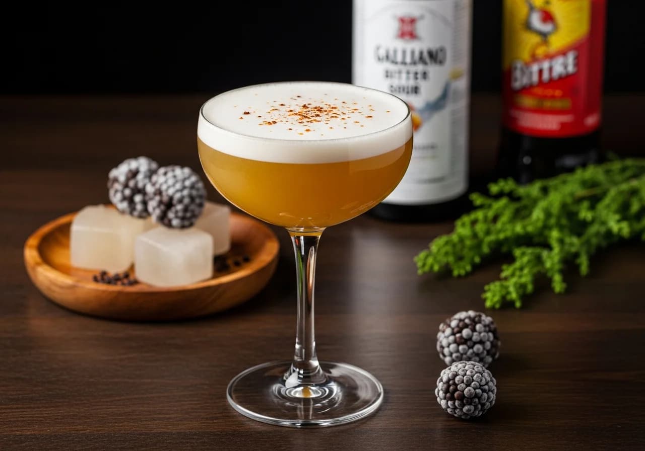 Galliano Sour Drink - Likör cocktail recept