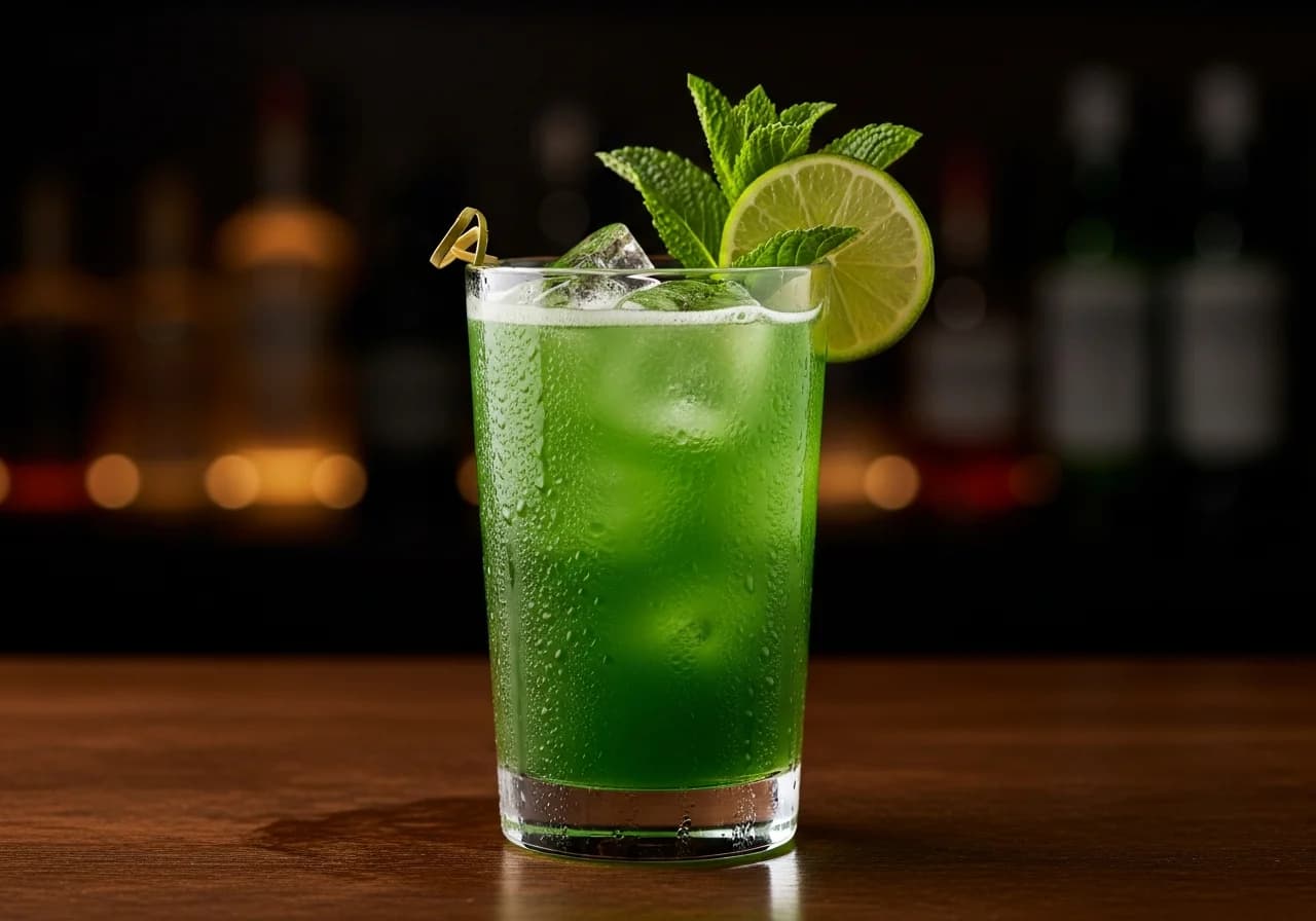 Green Power Drink - Likör cocktail recept