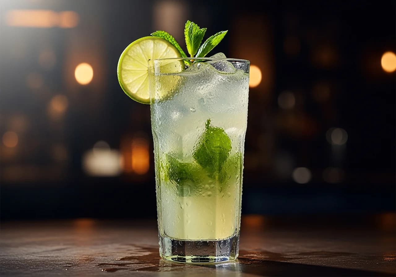 Grönt Te Mojito - Rom cocktail recept