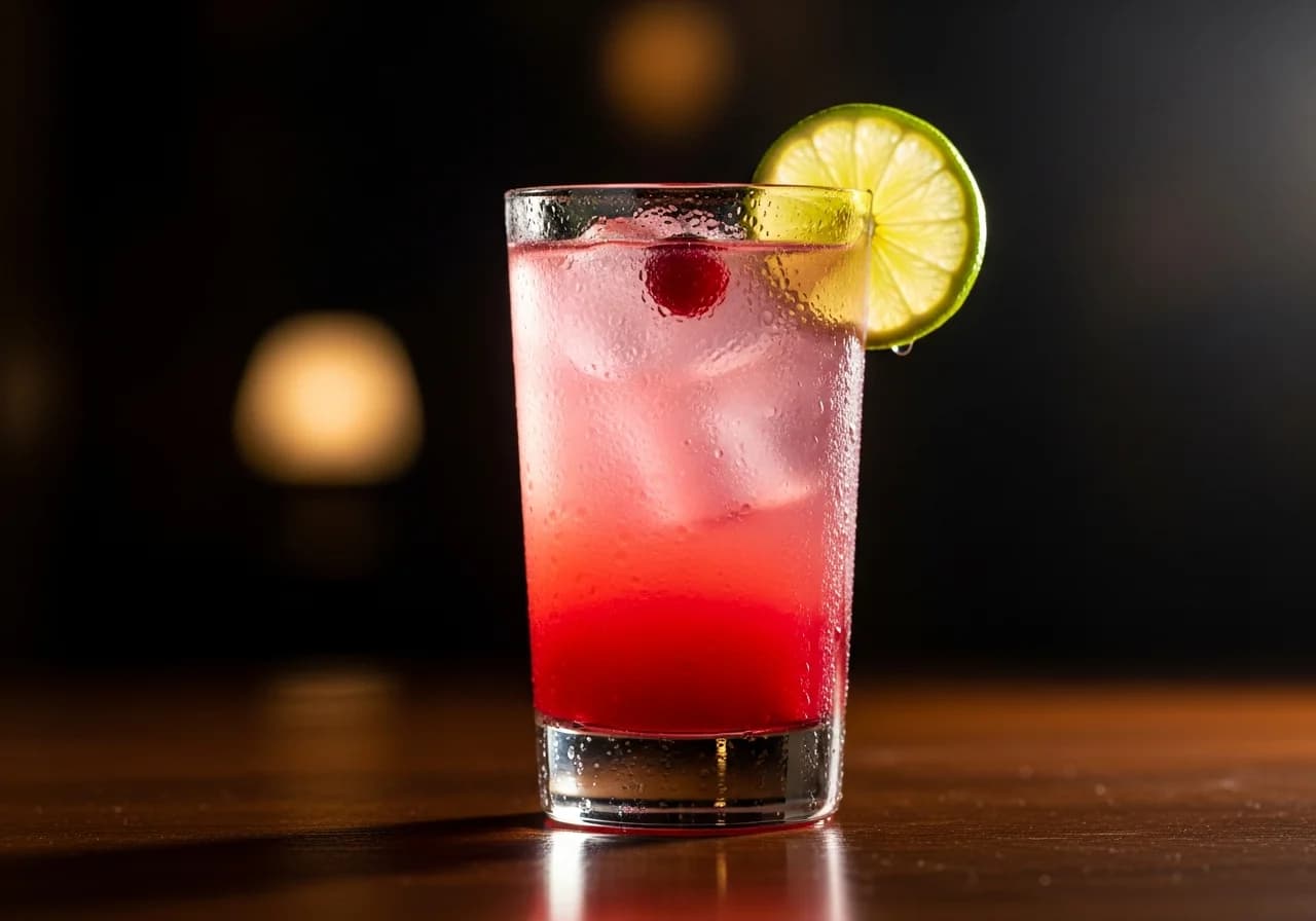 Malibu & Cranberry Drink - Likör cocktail recept