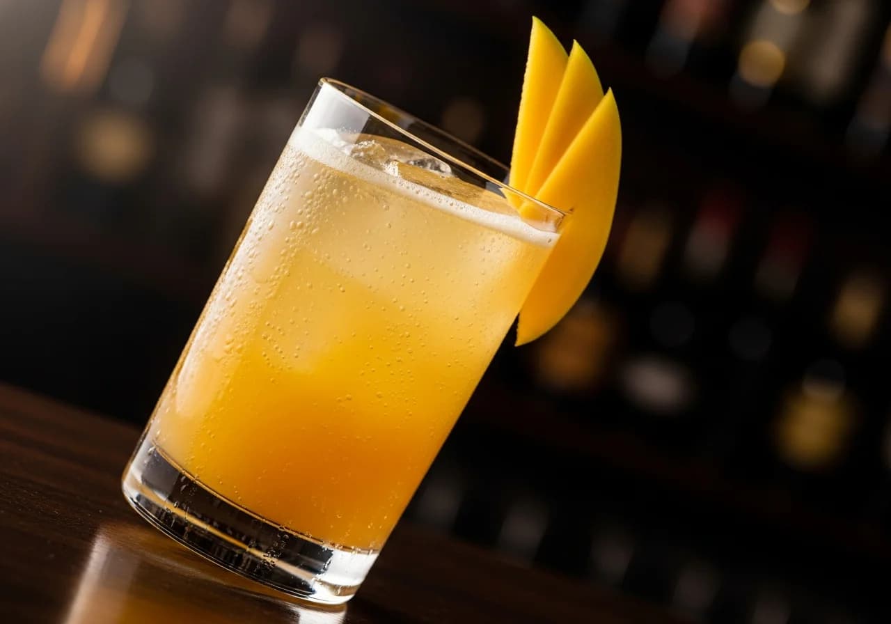 Mango Sparkle Drink - Likör cocktail recept