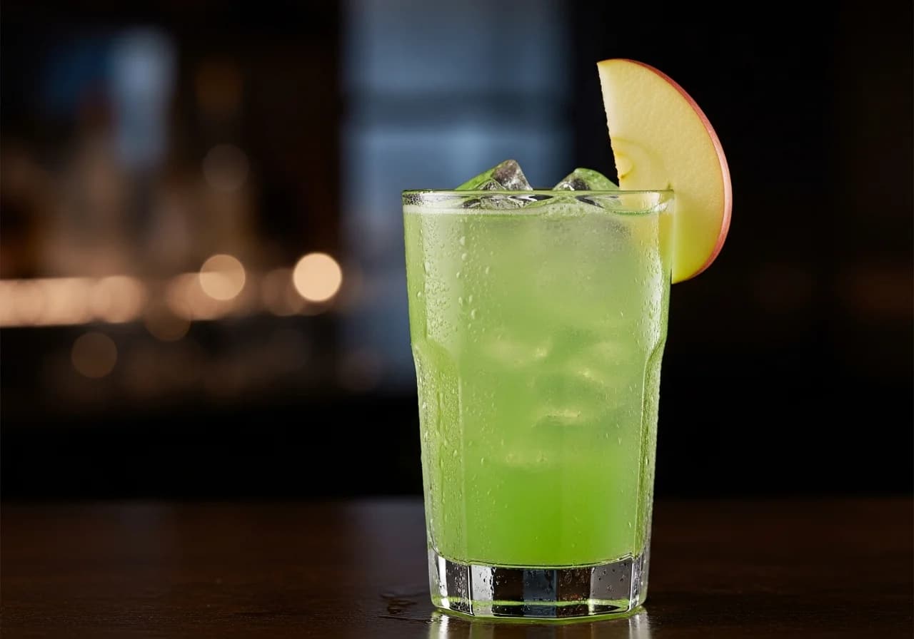Midori Cider Drink - Likör cocktail recept