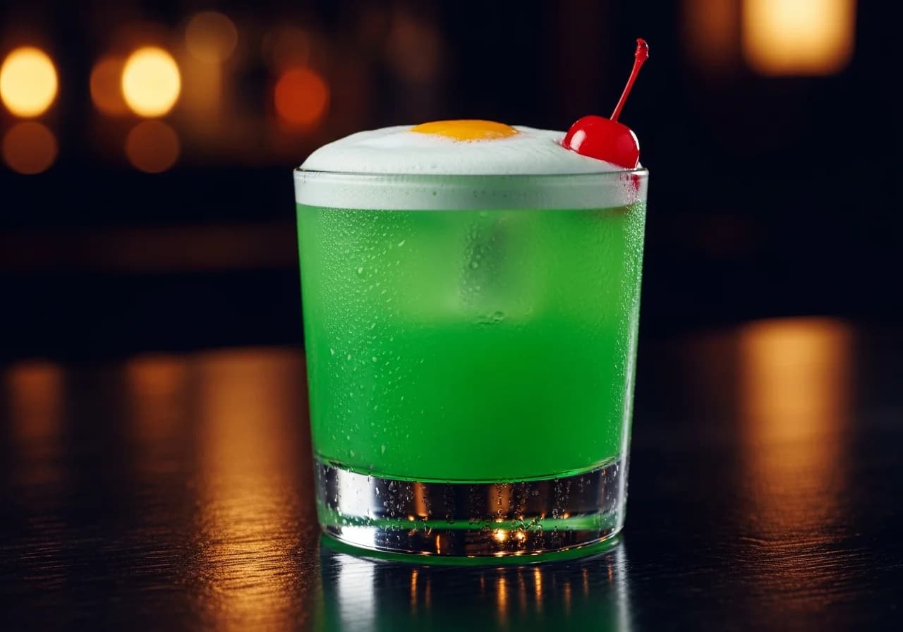 Midori Sour Drink - Likör cocktail recept