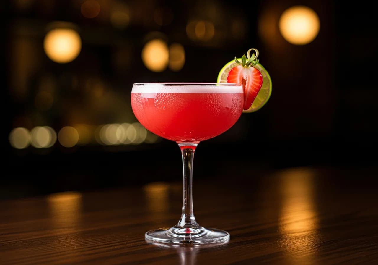 Strawberry Daiquiri Drink - Rom cocktail recept