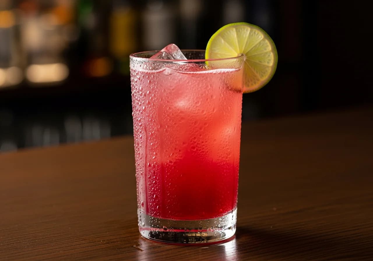 Amaretto & Cranberry Drink - Likör cocktail recept