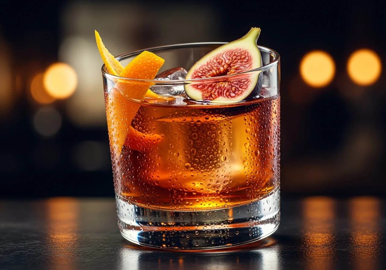 Fig Old Fashioned Cocktail - Whisky cocktail recept