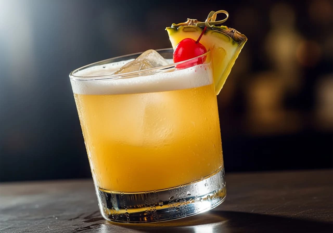 Pineapple Whiskey Sour Drink - Whisky cocktail recept
